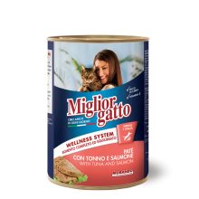 کنسرو گربه میگلیور با طعم ماهی تن و سالمون (Miglior Gatto Tuna & Salmon 400 Gr)