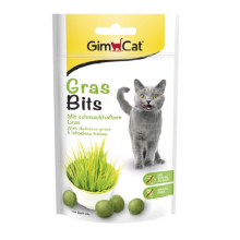 تشویقی توپی گربه جیم کت با طعم علف گربه( Gimcat gras bits)